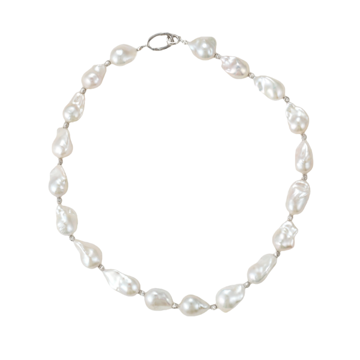 冰雪琉璃-20-30mm白色淡水巴洛克珍珠项链 淡水巴洛克 Pearl Necklace detail view