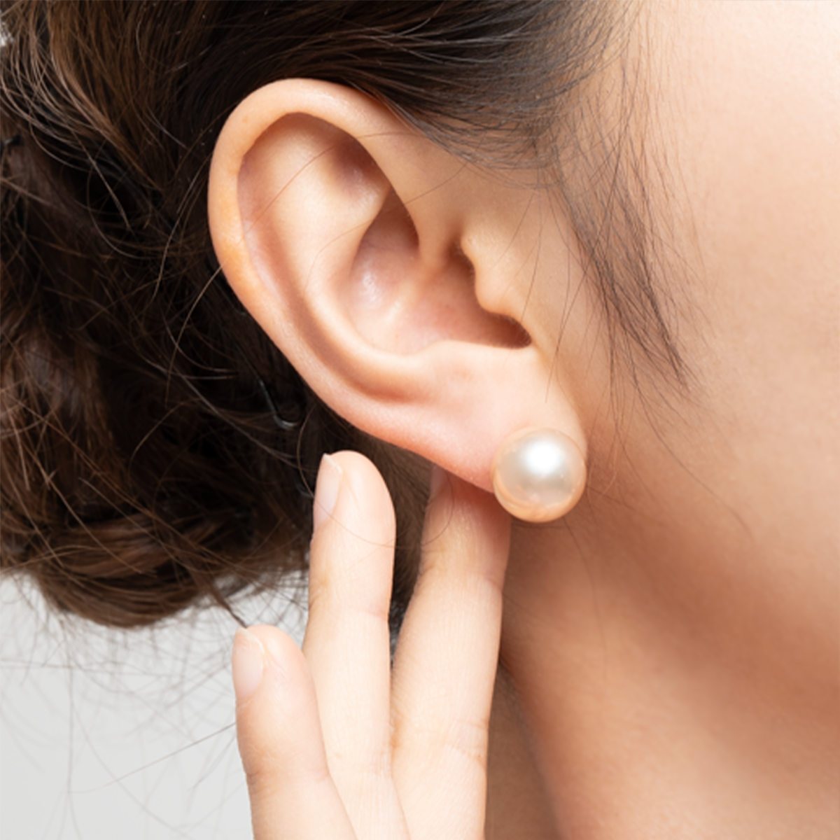 日出金-11-12mm、12-13mm金色淡水珍珠耳钉 淡水爱迪生 Pearl Earrings detail view
