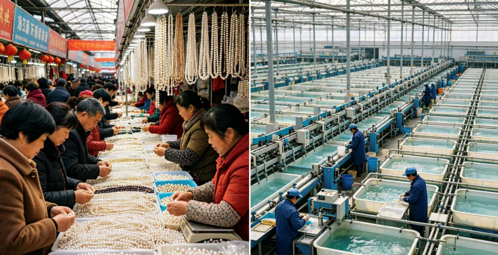Beijing Luck and Power Jewelry Company Limited. natural freshwater pearl jewelry fashion display