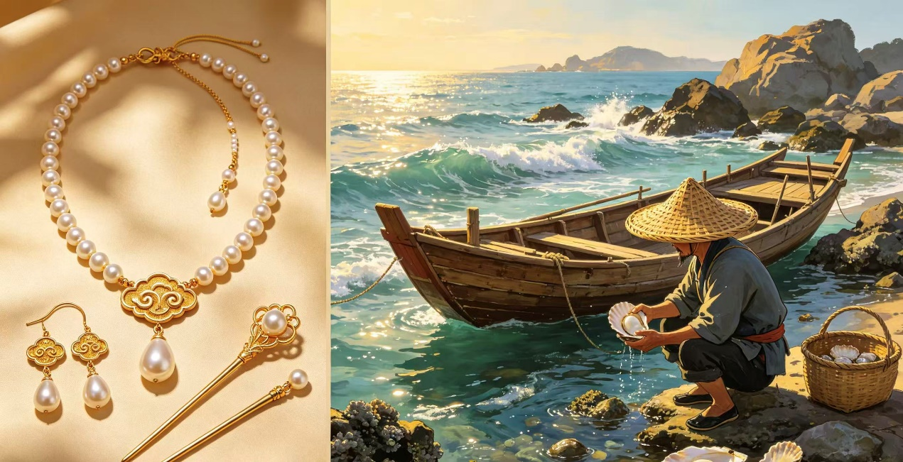 Beijing Luck and Power Jewelry Company Limited. natural freshwater pearl jewelry fashion display