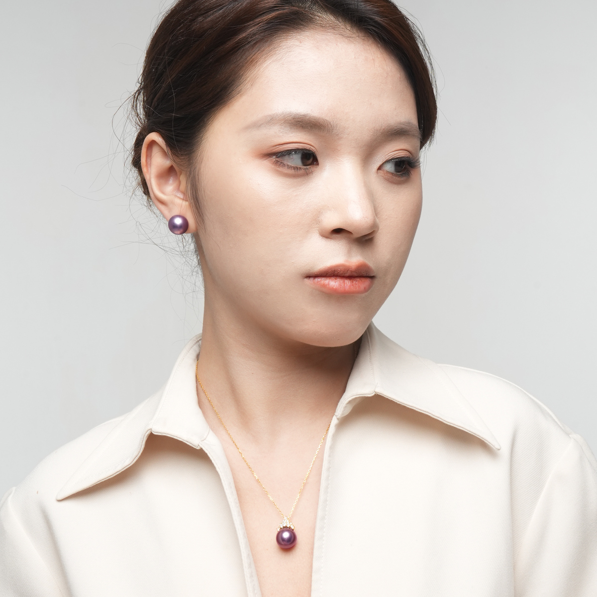 帝王紫-12-13mm紫色淡水珍珠吊坠 淡水爱迪生 Pearl Pendant product listing