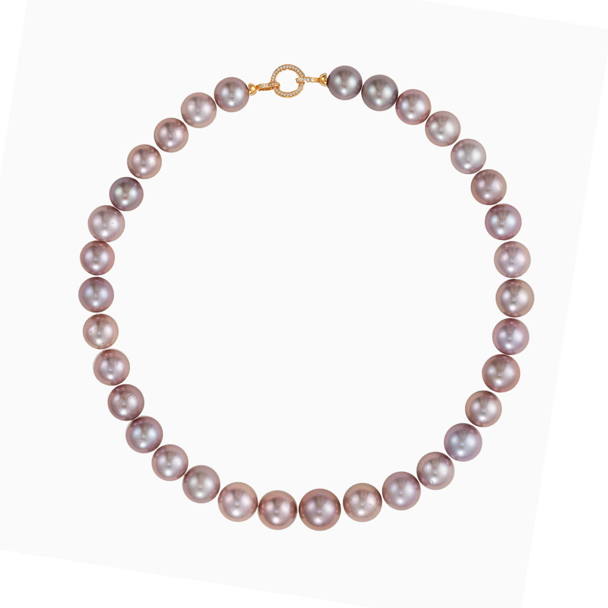 鎏金紫-11.5-14.5mm紫色淡水珍珠项链 淡水爱迪生 Pearl Necklace detail view