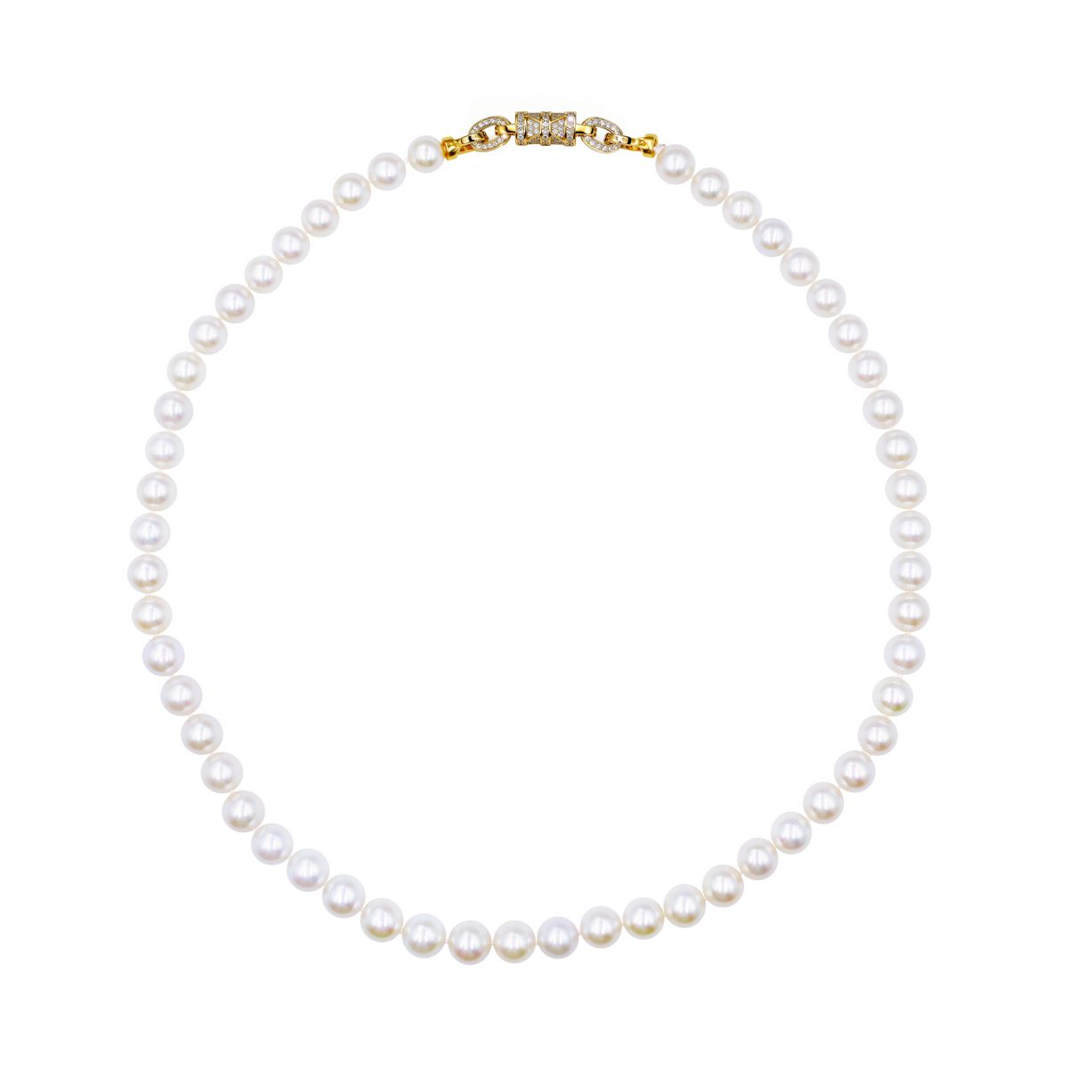 风华绝代-7.3-8.3mm白色淡水无核珍珠项链 淡水无核 Pearl Necklace detail view