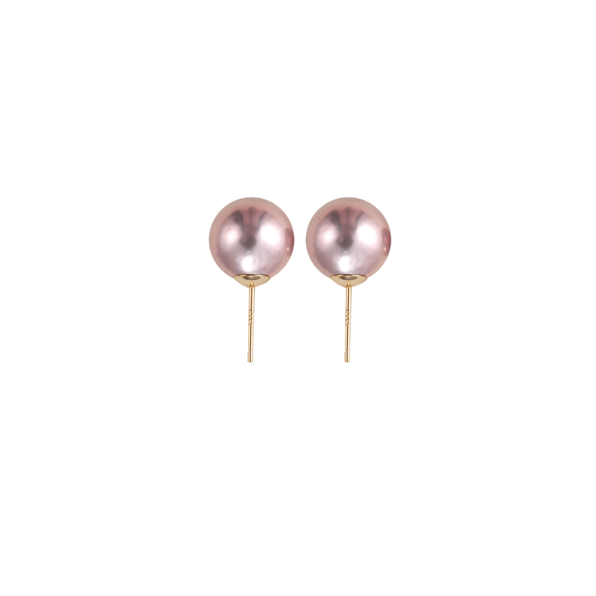 鎏金紫-11-12mm、12-13mm紫色淡水珍珠耳钉 淡水爱迪生 Pearl Earrings detail view