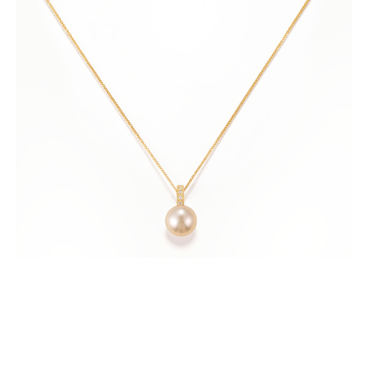 日出金-12-13mm金色淡水珍珠吊坠 淡水爱迪生 Pearl Pendant detail view
