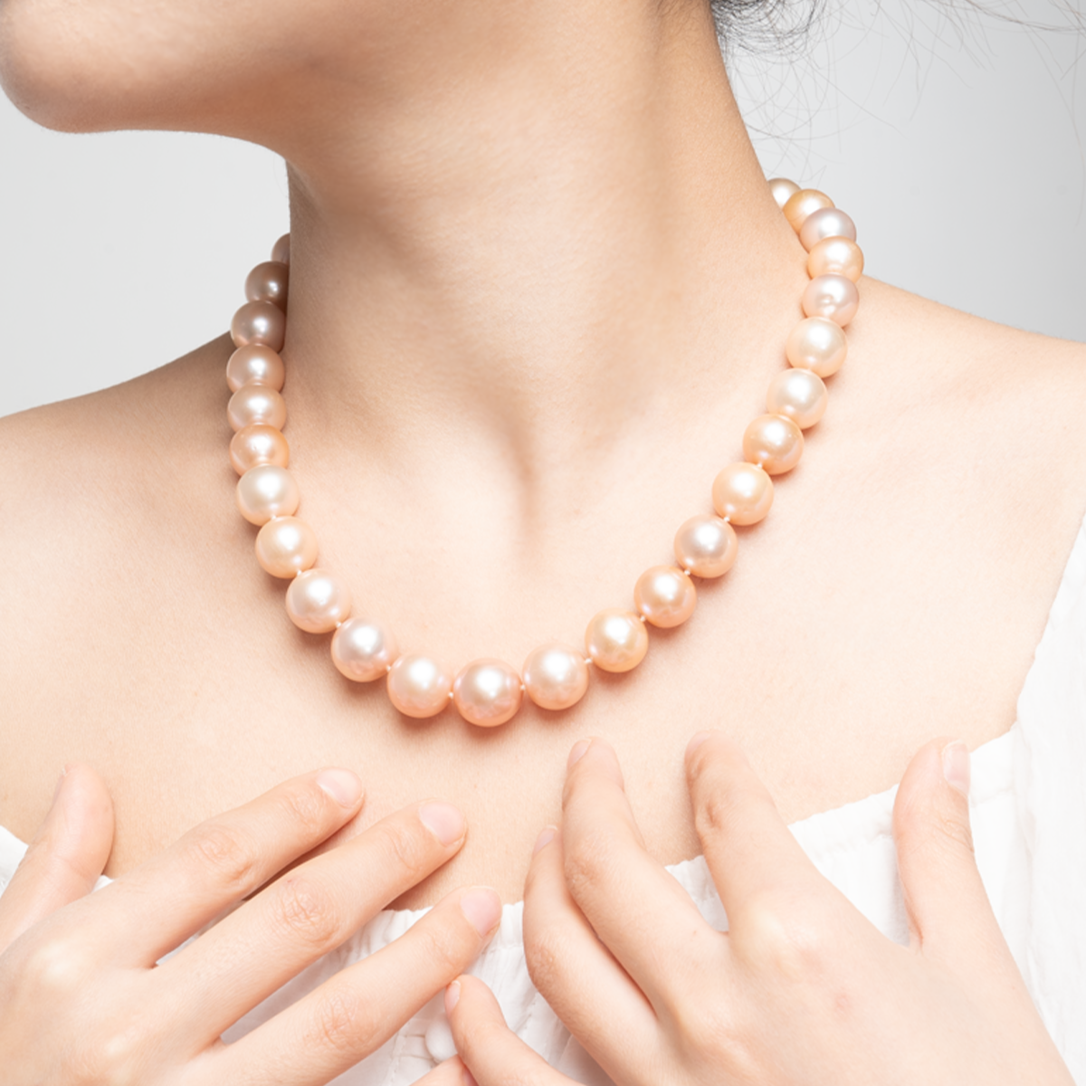 日出金-11.5-14.5-mm金色淡水珍珠项链 淡水爱迪生 Pearl Necklace detail view