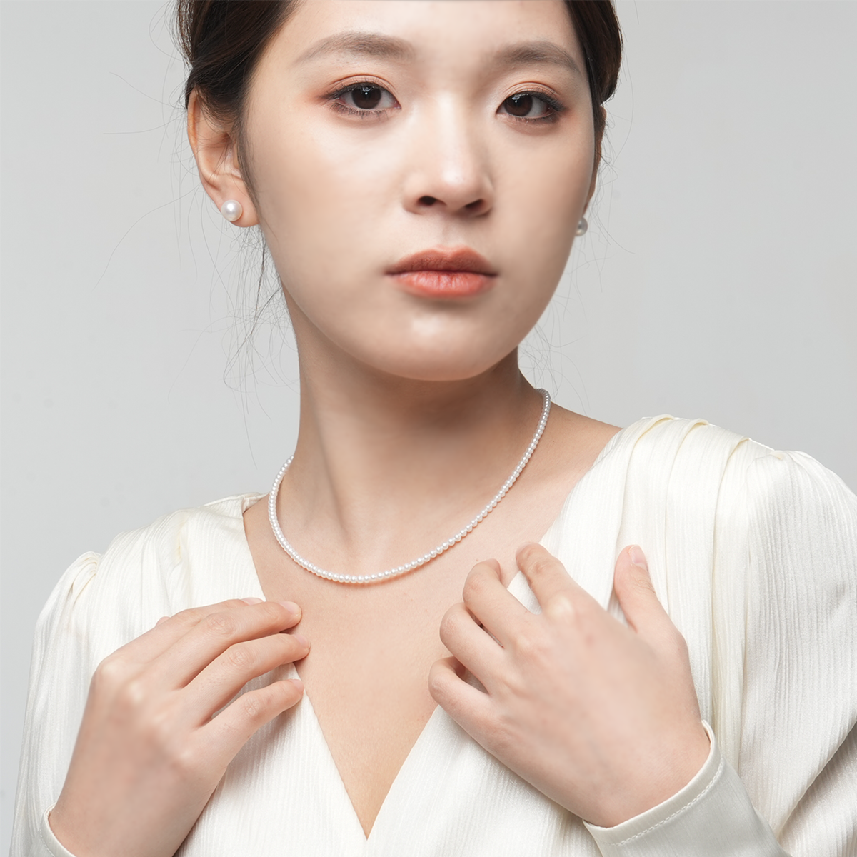 摩登小姐-3.5mm白色淡水AK baby珍珠项链 淡水AK Pearl Necklace product listing