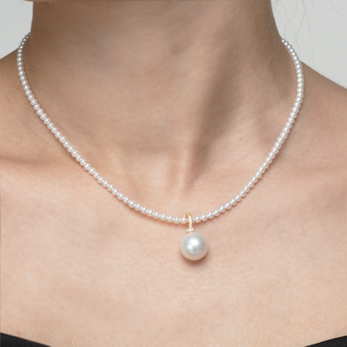 摩登小姐-3.5mm白色淡水AK baby珍珠项链 淡水AK Pearl Necklace detail view
