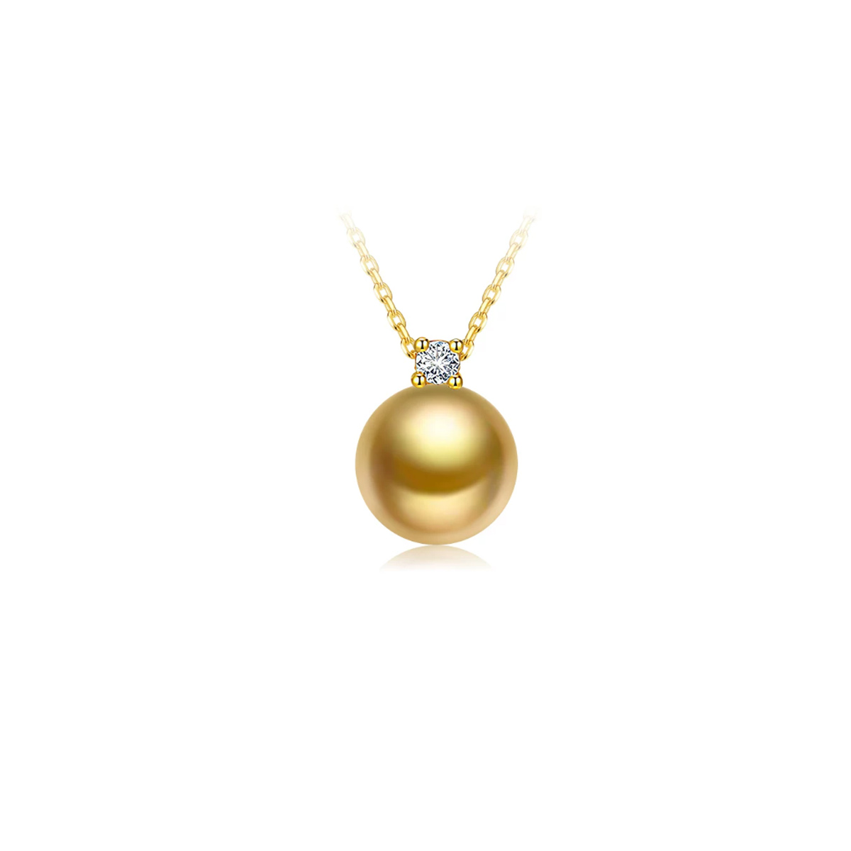 极光五星浓南洋金珠海水珍珠项链18K金天然真钻 Freshwater Pearl Necklace product listing