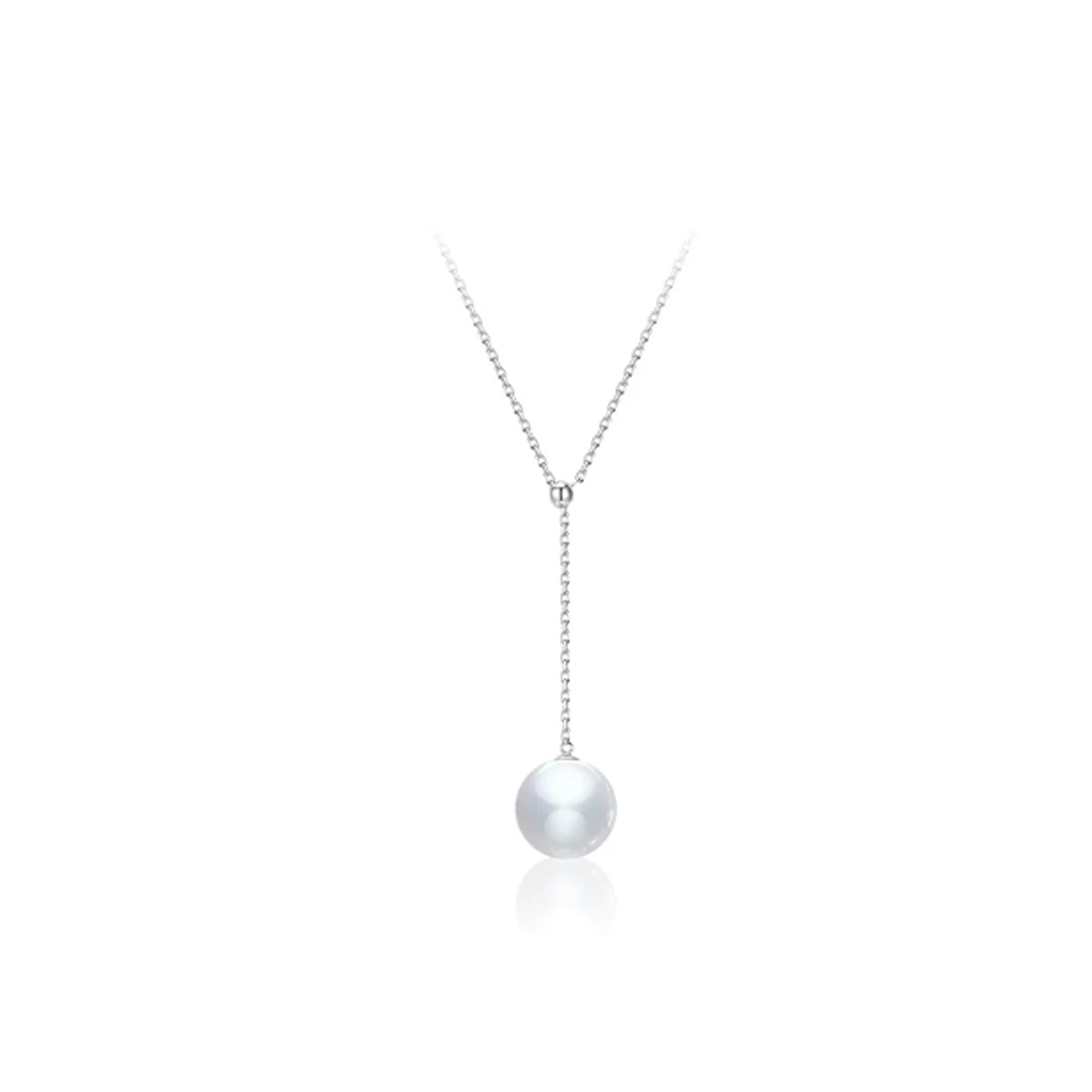 澳白珍珠项链18K金海水单颗吊坠Y字颈链时尚毛衣链 Freshwater Pearl Necklace product listing