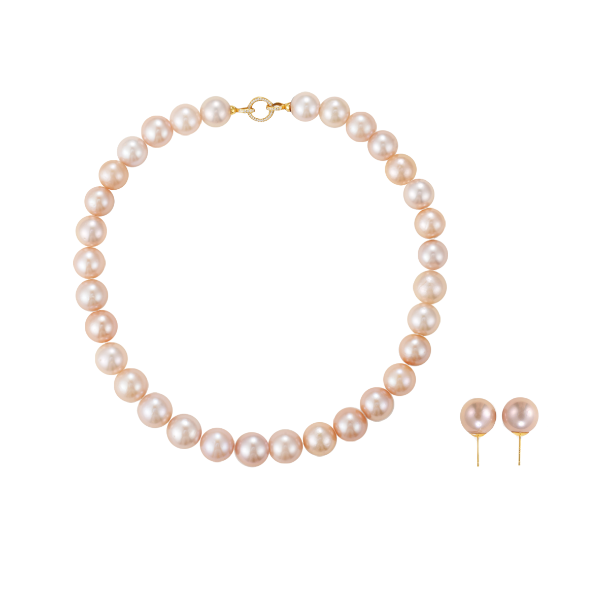 日出金-金色淡水珍珠项链耳环套装 淡水爱迪生 Pearl Taozhuang product listing