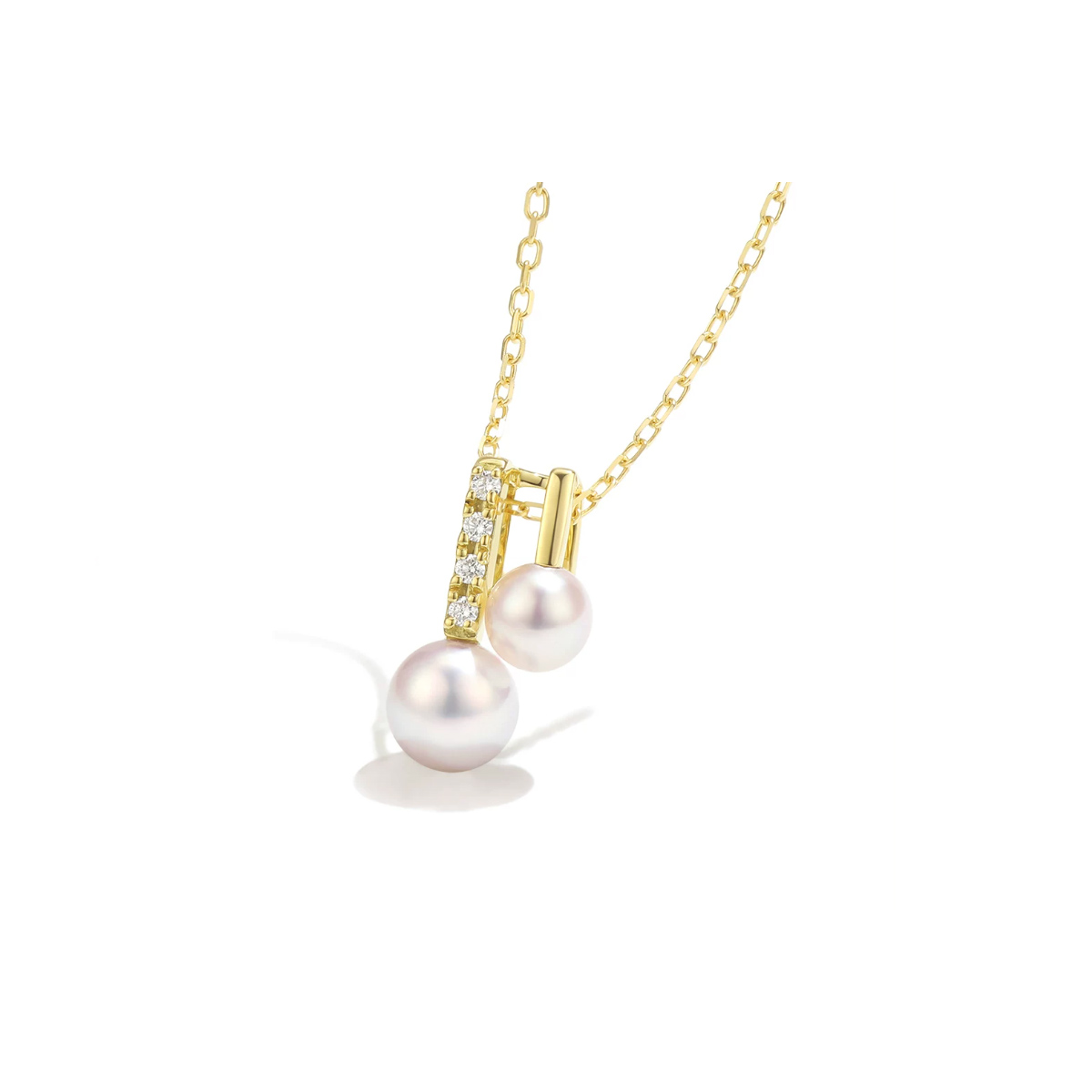 平衡木Akoya海水珍珠音符吊坠 Freshwater Pearl Pendant detail view