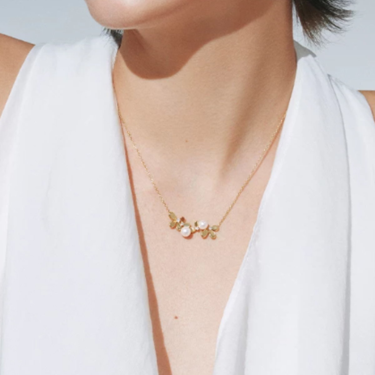 Meiluo Zhuhua Akoya Pearl 18K Gold Necklace Freshwater Pearl Pendant related product